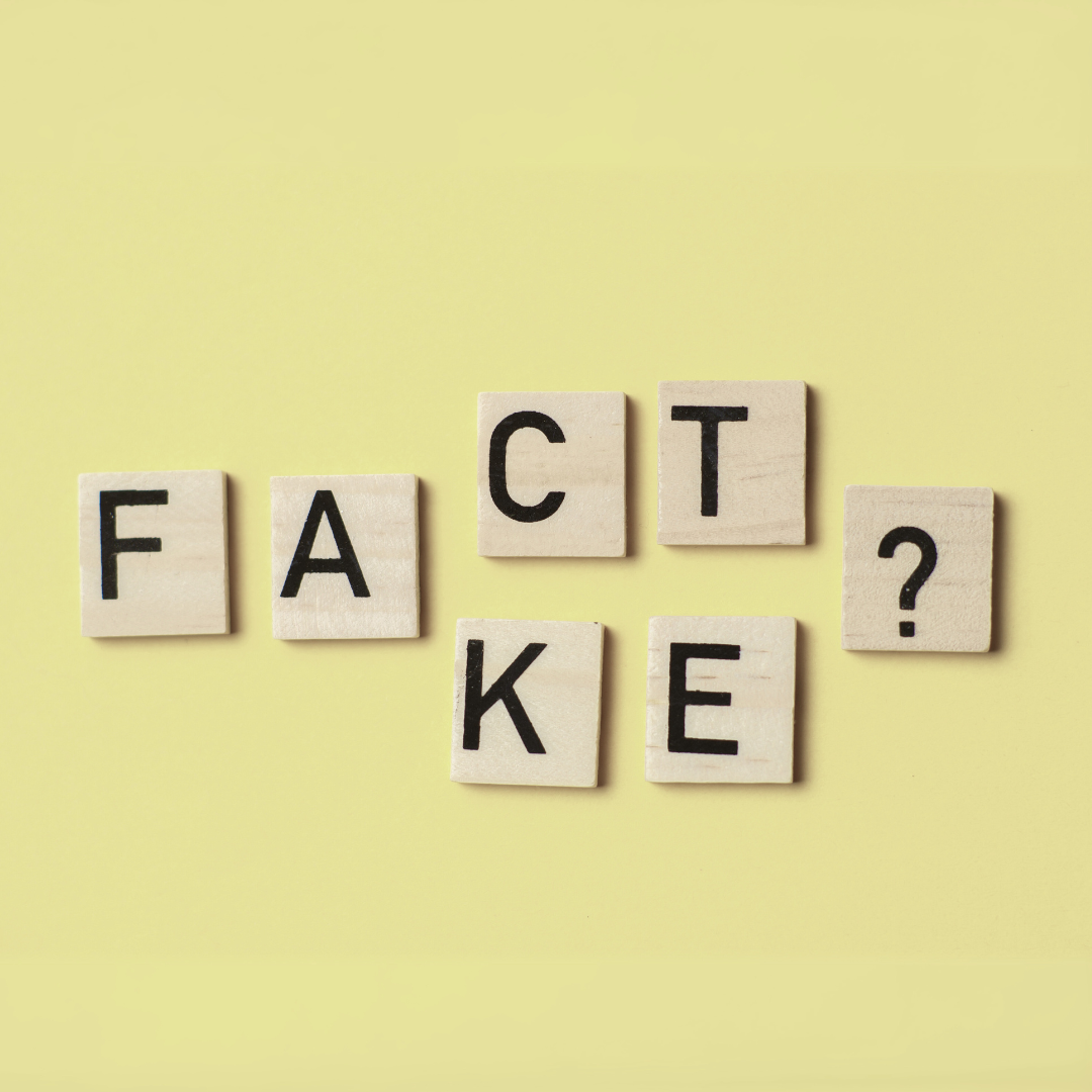 Scrabble-Buchstaben ergeben die Worte ‚Fake‘ und ‚Fact?‘ – Symbolbild für Unsicherheit bei der Unterscheidung von Wahrheit und Falschmeldung
